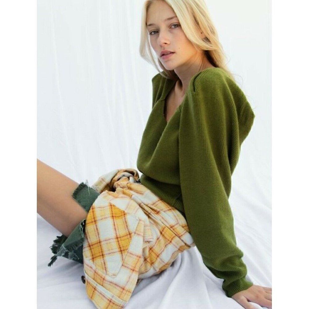 NEW FREE PEOPLE SAFFRON TOP RIBBED CUTOUT SW